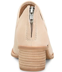 Sofft Carleigh Perforated Leather Stack Heel Peep Toe Shooties