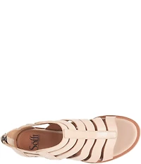 Sofft Carmen Leather Peep Toe Fisherman Sandals