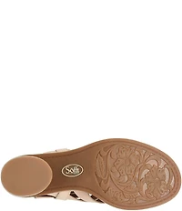 Sofft Carmen Leather Peep Toe Fisherman Sandals