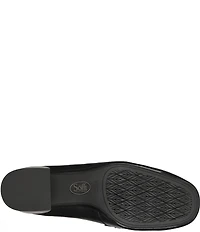 Sofft Casandra Leather Block Heel Bit Buckle Loafer Pumps