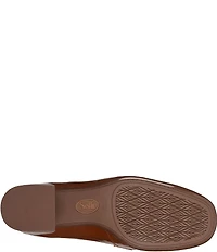 Sofft Casandra Patent Leather Block Heel Bit Buckle Loafer Pumps