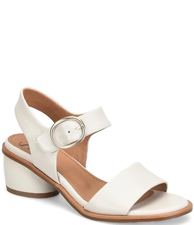 Sofft Chevonne Leather Rounded Heel Peep Toe Sandals