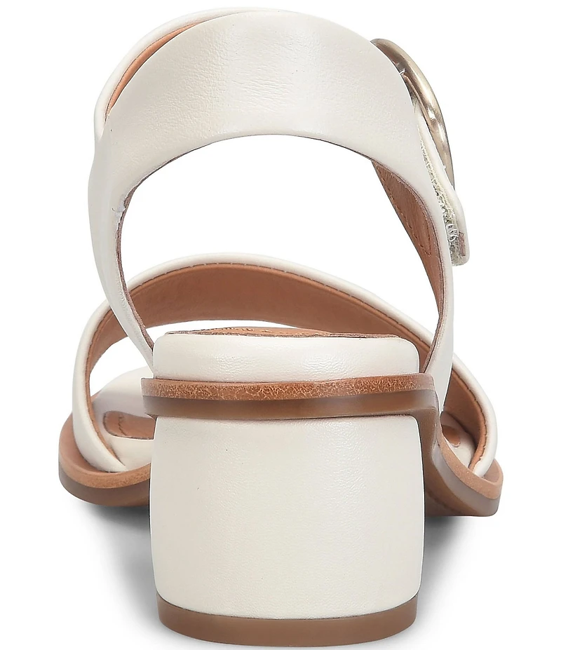 Sofft Chevonne Leather Rounded Heel Peep Toe Sandals