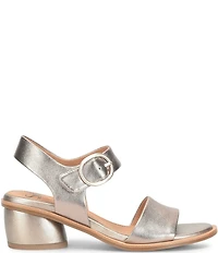 Sofft Chevonne Leather Rounded Heel Peep Toe Sandals