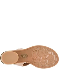 Sofft Chevonne Leather Rounded Heel Peep Toe Sandals