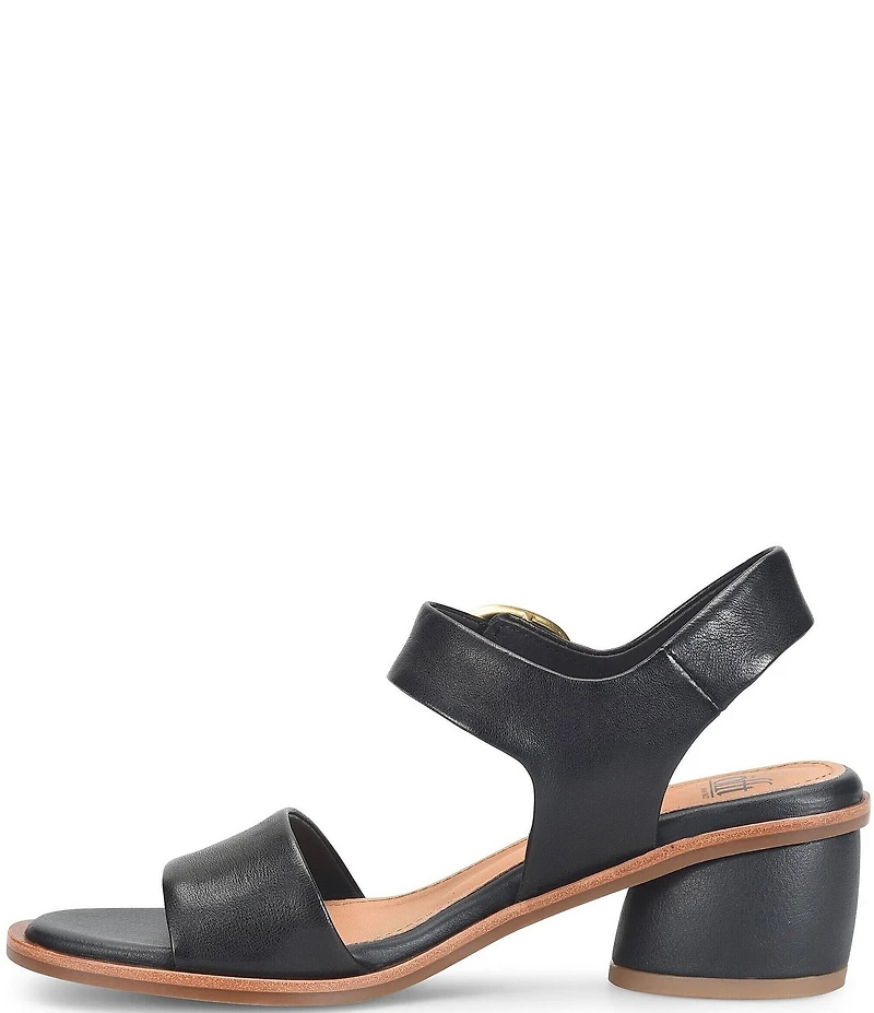 Sofft Chevonne Leather Rounded Heel Peep Toe Sandals