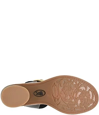 Sofft Chevonne Leather Rounded Heel Peep Toe Sandals