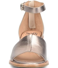 Sofft Colby Leather Rounded Heel Ankle Strap Sandals