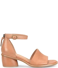 Sofft Colby Leather Rounded Heel Ankle Strap Sandals