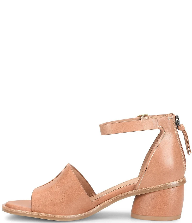 Sofft Colby Leather Rounded Heel Ankle Strap Sandals
