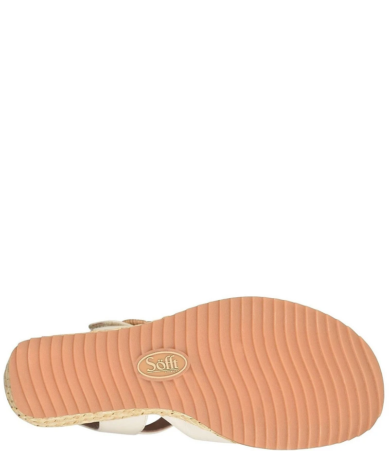 Sofft Dorathy Leather Banded Platform Wedge Sandals