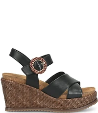 Sofft Dorathy Leather Banded Platform Wedge Sandals