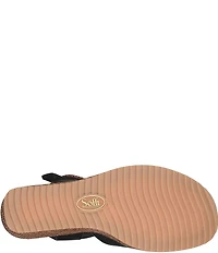 Sofft Dorathy Leather Banded Platform Wedge Sandals