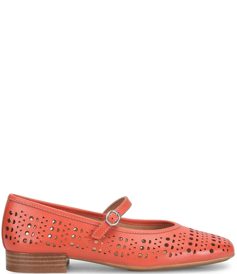 Sofft Ellie Perforated Leather Mary Jane Flats