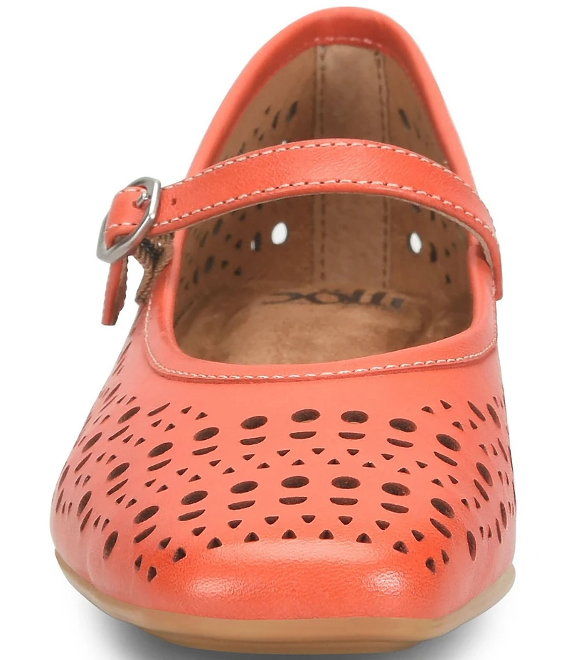 Sofft Ellie Perforated Leather Mary Jane Flats