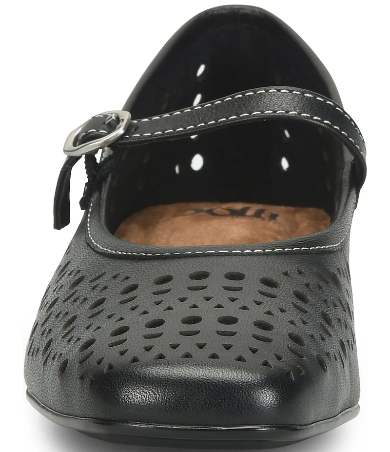Sofft Ellie Perforated Leather Mary Jane Flats