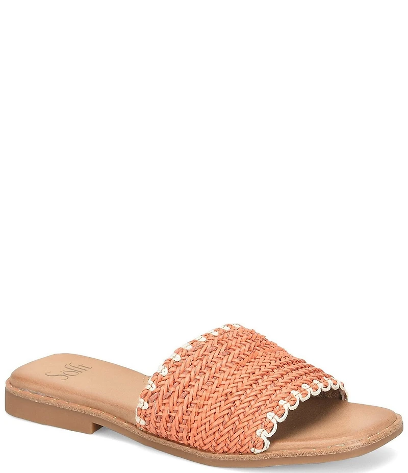 Sofft Elsa Woven Scallop Slide Sandals