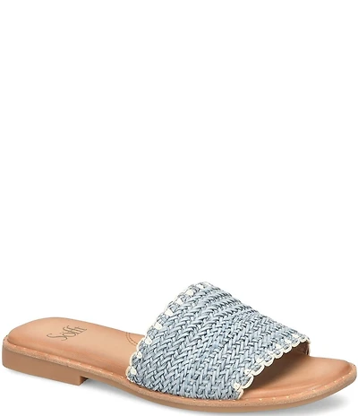 Sofft Elsa Woven Scallop Slide Sandals