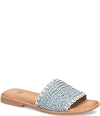 Sofft Elsa Woven Scallop Slide Sandals