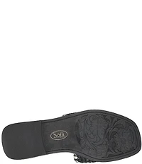 Sofft Elsa Woven Scallop Slide Sandals