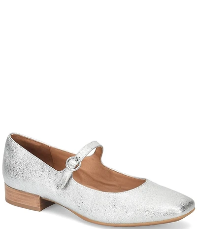 Sofft Elsey Metallic Leather Mary Jane Flats