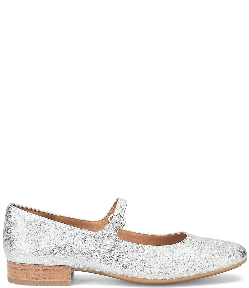 Sofft Elsey Metallic Leather Mary Jane Flats