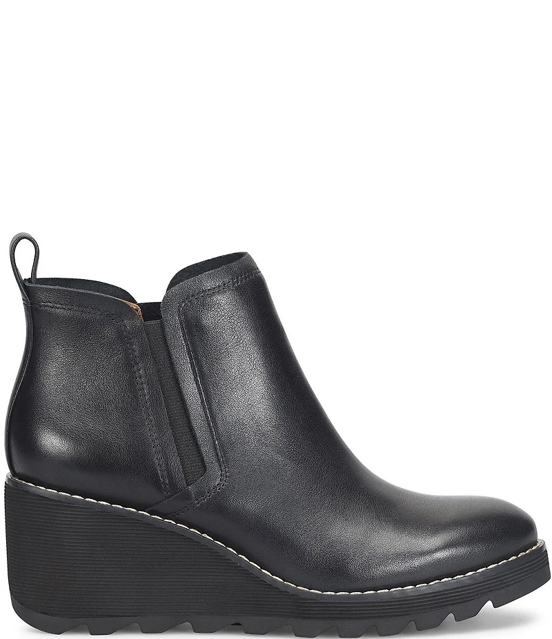Sofft Emma Leather Wedge Ankle Booties