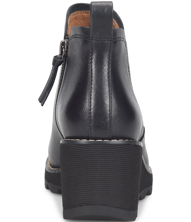 Sofft Emma Leather Wedge Ankle Booties