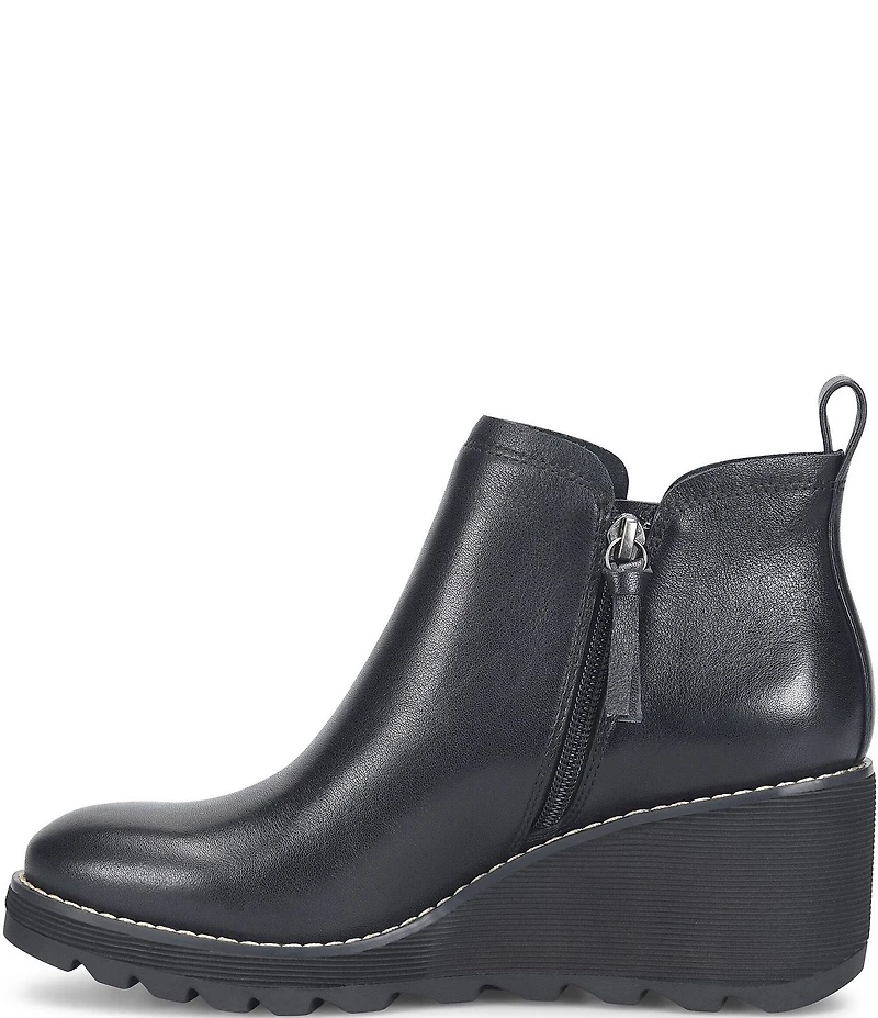 Sofft Emma Leather Wedge Ankle Booties
