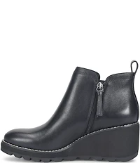 Sofft Emma Leather Wedge Ankle Booties