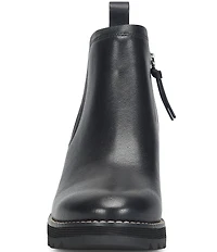 Sofft Emma Leather Wedge Ankle Booties