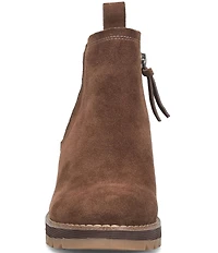 Sofft Emma Suede Wedge Ankle Booties