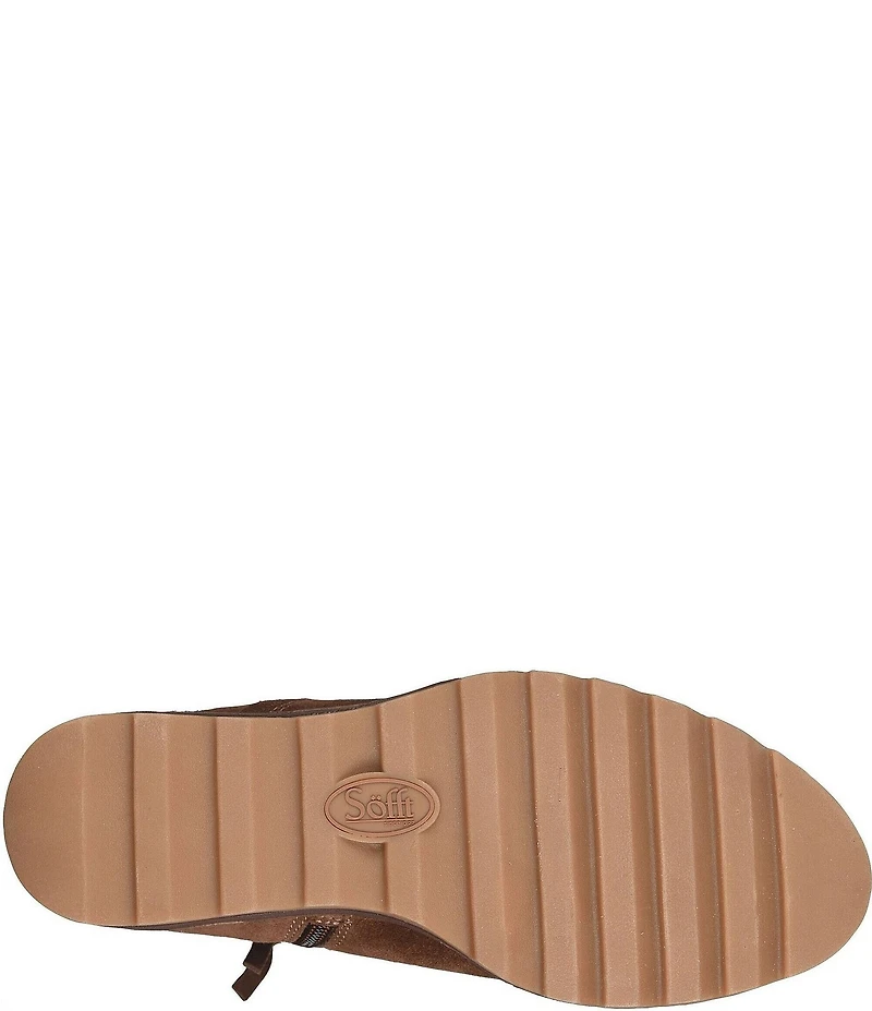 Sofft Emma Suede Wedge Ankle Booties