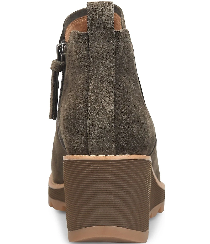 Sofft Emma Suede Wedge Ankle Booties