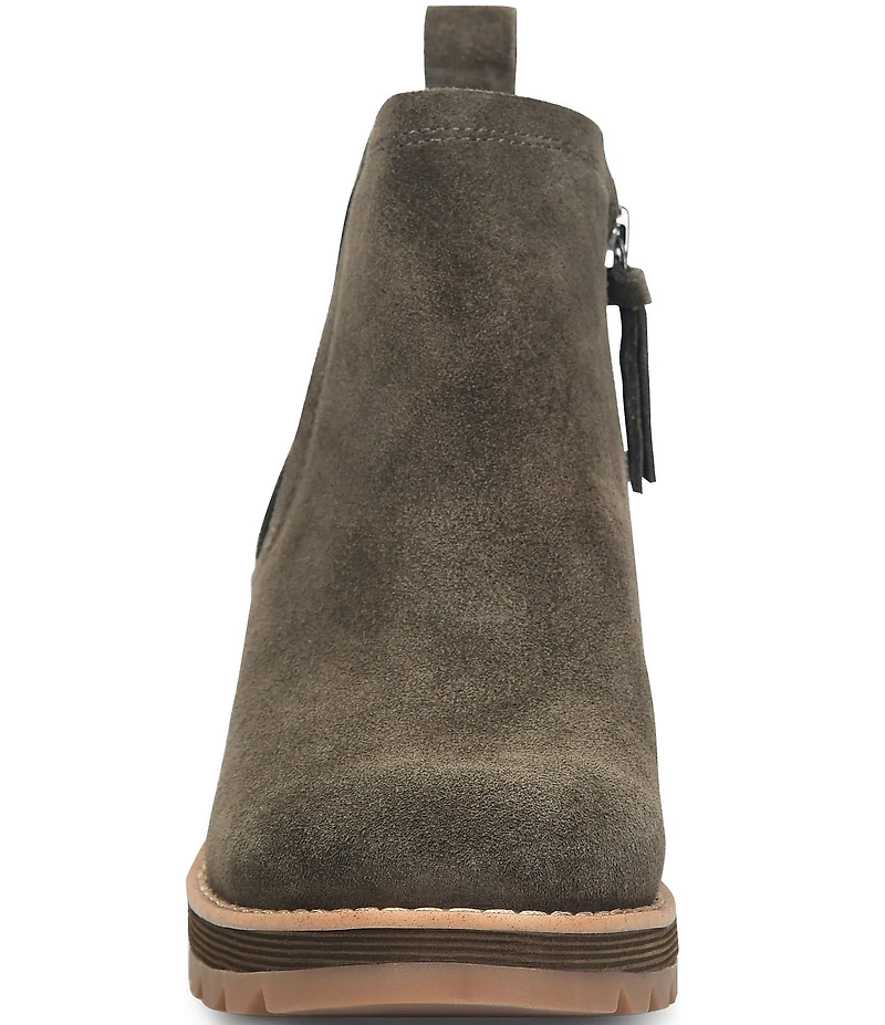 Sofft Emma Suede Wedge Ankle Booties