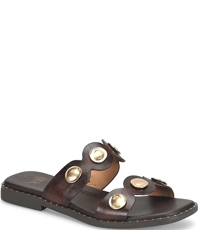 Sofft Ezra Studded Leather Slide Sandals