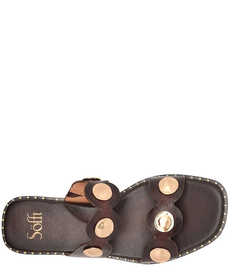 Sofft Ezra Studded Leather Slide Sandals