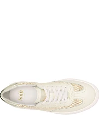 Sofft Farra Leather Woven Raffia Sneakers
