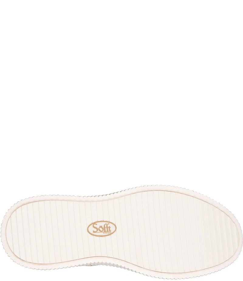 Sofft Farra Leather Woven Raffia Sneakers