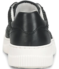 Sofft Farra Leather Woven Straw Sneakers