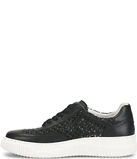 Sofft Farra Leather Woven Straw Sneakers