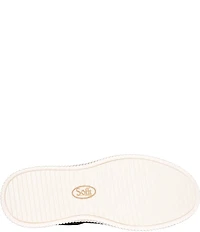 Sofft Farra Leather Woven Straw Sneakers