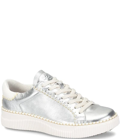 Sofft Frazier Leather Lace-Up Platform Sneakers