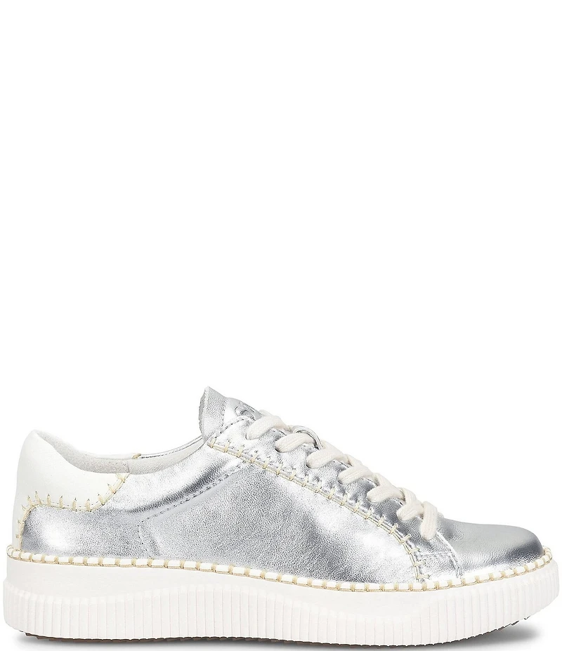 Sofft Frazier Leather Lace-Up Platform Sneakers
