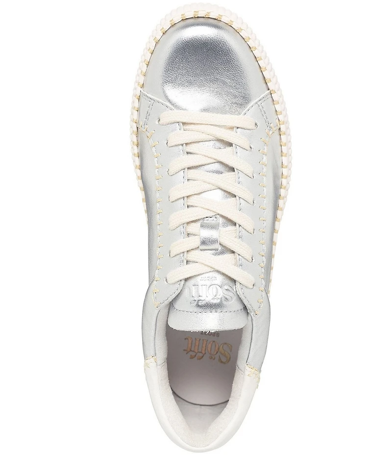 Sofft Frazier Leather Lace-Up Platform Sneakers