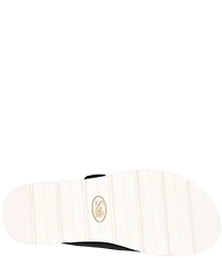 Sofft Gabby Leather Buckle Platform Slide Sandals