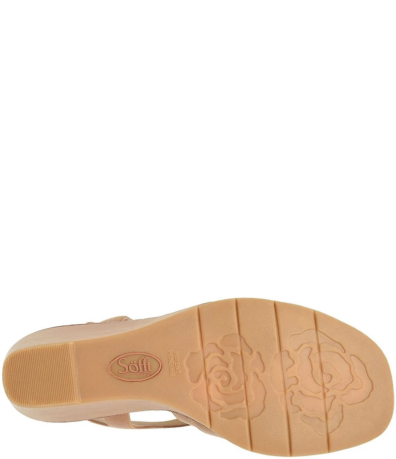Sofft Gigi Criss-Cross Leather Wedge Slingback Sandals