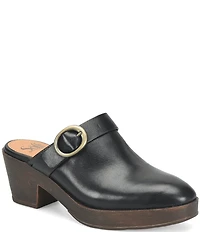 Sofft Giovanna Leather Buckle Strap Clogs