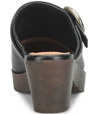 Sofft Giovanna Leather Buckle Strap Clogs