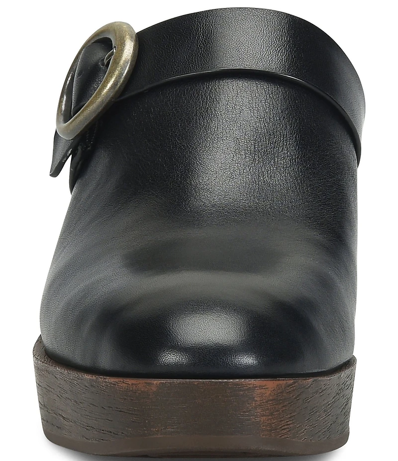 Sofft Giovanna Leather Buckle Strap Clogs